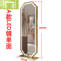 逸家伴侣轻奢显瘦家用全身穿衣镜落地镜ins风网红服装店立体带灯试衣镜子