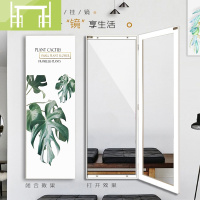 逸家伴侣家用壁挂试衣镜遮挡隐藏镜子粘贴全身梳妆镜玄关装饰画折叠穿衣镜