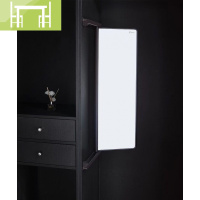 逸家伴侣衣柜穿衣镜柜内对开旋转推拉全身镜无边框折叠伸缩隐形试衣镜