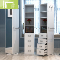 逸家伴侣韩式首饰柜穿衣镜试衣镜子欧式田园旋转全身化妆落地镜饰品柜收纳