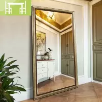逸家伴侣欧式穿衣镜试衣镜全身 网红落地镜全身复古服装店大镜子壁挂