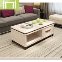 逸家伴侣特价象牙白茶几简约大理石茶几电视柜组合客厅钢化玻璃经济型茶几