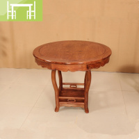 逸家伴侣红木家具花篮餐桌花梨中式实木餐台阳台小圆桌刺猬紫檀圆桌子圆凳