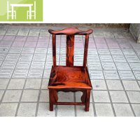 逸家伴侣红木家具 老挝大红酸枝 交趾檀小官帽椅靠背椅休闲椅洗脚换鞋凳
