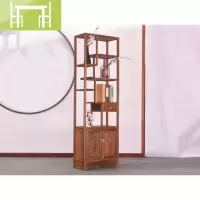 逸家伴侣红木家具鸡翅木多宝阁隔断置物架实木博古架中式古董架茶叶博物架酒柜家具