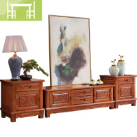 逸家伴侣红木电视柜组合实木花梨木客厅地柜中式大影视柜明清古典红木家具