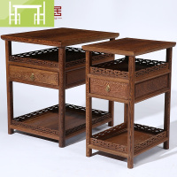 逸家伴侣红木家具 全鸡翅木长城茶几 仿古中式实木功夫茶桌边几角几小茶台