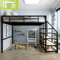 逸家伴侣北欧楼阁高架床单上层铁艺省空间多功能儿童床宿舍公寓loft小户型