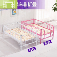 逸家伴侣折叠单人防摔便携带护栏学生儿童床铁艺婴儿床宝宝床男女孩家用床