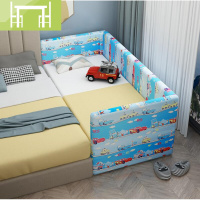 逸家伴侣儿童床带护栏男孩女孩宝宝小床拼接大床实木加宽床拼接床边床