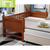 逸家伴侣实木儿童床女孩公主床男孩简约带护栏拼接床婴儿加宽小床宝宝边床