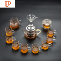 透明玻璃家用简约功夫茶具耐热旅行茶具泡茶器小套 国泰家和 13头龙把刚胆壶+8个把杯+公道杯+茶漏+