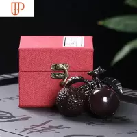 抖音变色荔枝茶宠摆件FY精品可养创意寿桃迷个性茶玩茶道茶具配件 国泰家和 荔枝茶宠[礼盒包装]