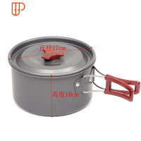 户外套锅1-2人锅具野营炊具便携式硬质氧化锅具不粘锅野餐锅餐具 国泰家和 单独中锅(送网袋)