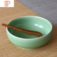 特大号白瓷水洗杯洗功夫茶具茶道茶洗文房四宝笔洗花盘烟灰缸 国泰家和 大洗弟窑梅子青 送旅行茶具