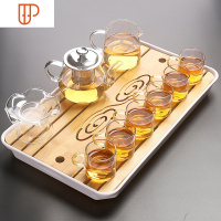 整套功夫家用旅行茶具客厅泡茶宿舍功夫茶办公室会客白瓷 国泰家和 云妃长白盘套装