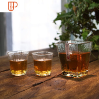 日式四方锤纹玻璃公道杯 加厚耐热公杯 茶海茶漏分茶器 功夫茶具 国泰家和 1新公道+2四方杯 牛皮纸盒