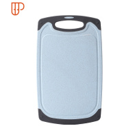 家用菜板厨房小麦秸秆切菜板案板创意双面切水果砧板宝宝辅食面板 国泰家和 蓝色(大号)