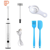 打蛋器无线充电USB电动家用小型自动手持奶油打发机烘焙工具 国泰家和 白色+刷子刮刀