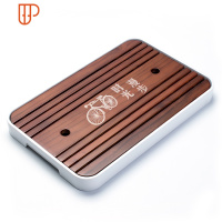 实木旅行茶具家用长方形储水日式竹制托盘木质小茶台简约干泡盘 国泰家和 时光漫步 实木[白底]37*24CM