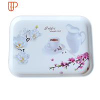 托盘欧式家用长方形旅行茶具水杯托盘收纳盘杯子水果盘子创意旅行茶具 国泰家和 白玉兰小号+送小方盘