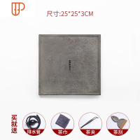 仿古做旧乌金石旅行茶具日式简约盘圆形干泡小茶台家用石头大茶海 国泰家和 天方石台[25*25*3cm]适合1-3人