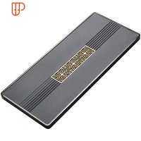 天然乌金石茶盘家用简约整块石头茶台大号茶海茶具托盘创意 国泰家和 70*30*3CM[高性价比]