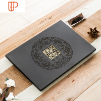 实木茶桌中间盖板嵌入式空位定制乌金石茶盘盖板更换石制面板配件 国泰家和 铜片福49*37和53*茶具