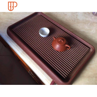 楚圆 电木旅行茶具 老红板台湾胶木茶海 紫檀色电胶木 家用排水式茶台 国泰家和 50*29*5圆边老红板
