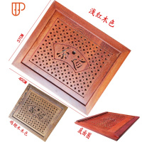 嵌入式漏水板功夫茶桌鸡翅花梨木红木大理石茶台旅行茶具 国泰家和 40X37浅红木色 不含托盘