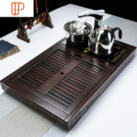 黑檀柯木旅行茶具实木茶具全自动电器泡茶炉红茶台茶海家用 国泰家和 款一:黑檀睡莲66*41厘米(01款电器)