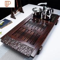黑檀柯木旅行茶具实木茶具全自动电器泡茶炉红茶台茶海家用 国泰家和 款三:黑檀祥云88*47厘米(01款电器)