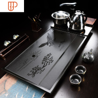 乌金石茶盘套装全自动家用办公现代简约石茶盘大号小号功夫茶台 国泰家和 大展宏图配电器80*37茶具