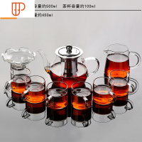 透明玻璃家用功夫茶台简约办公室红茶泡小套旅行茶具 国泰家和 葫仙壶9头 8件