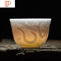 主人杯单杯旅行茶具景德镇茶具功夫茶品茗杯杯个人杯建盏旅行茶具 国泰家和 生肖系列——蛇