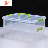 茶杯品茗杯建盏收纳盒茶具茶道用品 零碎物品杂物玩具积木收纳箱 国泰家和 升级款二层无隔片款 36.5*26.5*19.3