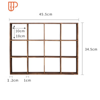 架实木多宝阁小旅行茶具建盏架小博古架旅行茶具架小格尺寸10*10厘米 国泰家和 12格多宝阁,重烧 小格尺寸10*10厘