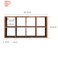 架实木多宝阁小旅行茶具建盏架小博古架旅行茶具架小格尺寸10*10厘米 国泰家和 8格多宝阁,重烧 小格尺寸10*10厘