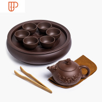 功夫现代家用小套简约潮汕旅行茶具泡茶套装 国泰家和 10寸策马奔腾 送