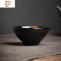 吉州窑木叶天目盏功夫品茗茶杯建盏茶盏茶具主人杯单杯陶瓷 国泰家和 美人杯特一级