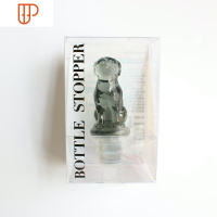 可爱耐用红酒香槟葡萄酒保鲜塞酒瓶塞塑料树脂密封酒塞替换塞 国泰家和 透明黑色小狗