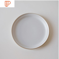 ins风莫兰迪色日式风磨砂陶瓷盘做旧 一人食餐盘汤碗早餐杯甜品盘 国泰家和 [8寸盘]哑白