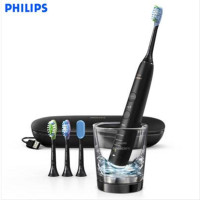 飞利浦(PHILIPS)电动牙刷充电式成人声波钻石智能型APP十五种定制模式 HX9924/12 钛金黑
