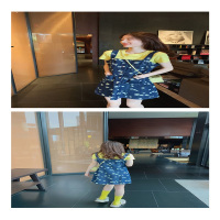 鱼爪小雏菊牛仔背带裙2020春季新款学院风少女连衣裙遮肚显瘦学生裙子