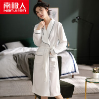 南极人睡袍女秋冬季纯棉长袖长款女士睡衣日式浴袍浴衣春秋家居服