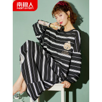 南极人长袖睡裙女秋冬纯棉长款2020年新款全棉外穿日系睡衣女春秋