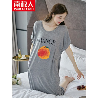 南极人莫代尔棉睡裙女夏季薄款宽松短袖长款可爱韩版学生孕妇睡衣