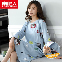 南极人月子服春秋季纯棉睡裙产后喂奶衣孕妇哺乳吸汗秋冬10月份11产妇裙