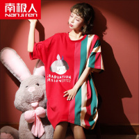 南极人南极人睡裙女夏纯棉短袖卡通可爱宽松薄款春家居服日式连衣裙睡衣