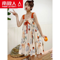 南极人公主风吊带睡裙女夏季纯棉薄款小性感睡衣可爱少女士家居服